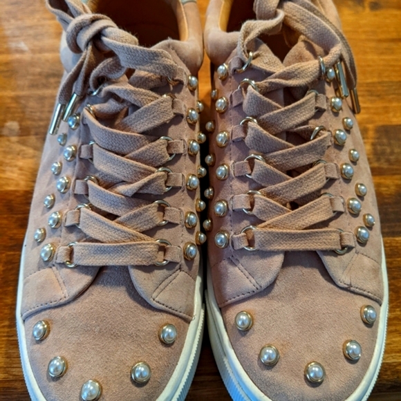 Joie sneakers 👟matte pink suede with pearls - Picture 9 of 9